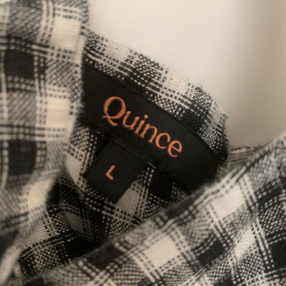 EUC Quince Black & White Gingham Maxi Dress — Smocked Bodice & Adjustable Straps - Picture 2 of 11